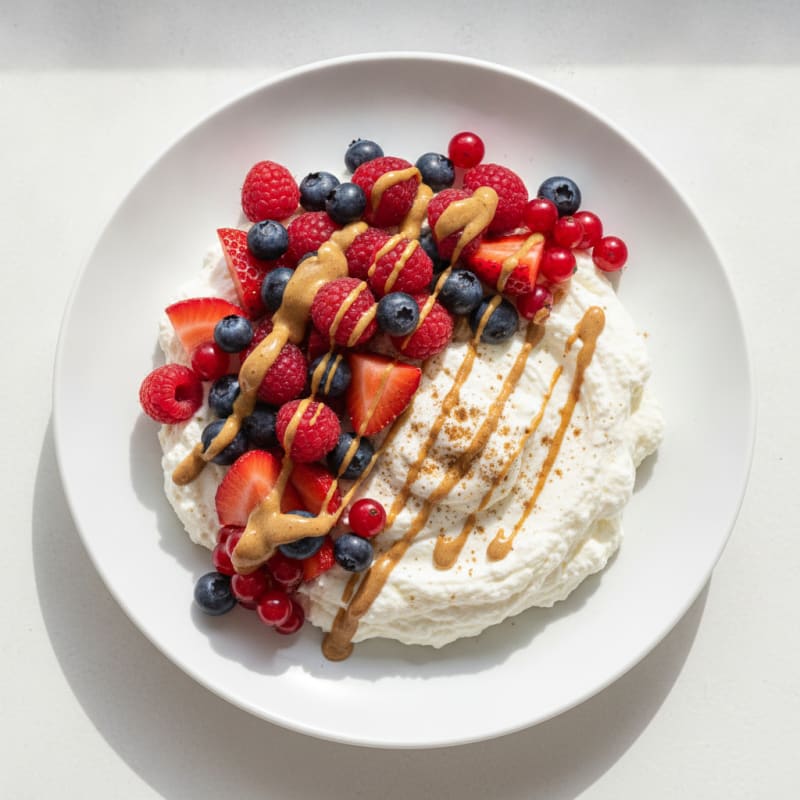 Silky Greek Yogurt Protein Mousse with Mixed Berries