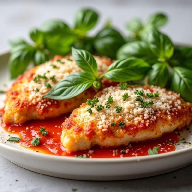 Crispy Baked Chicken Parmesan with Fresh Herbs