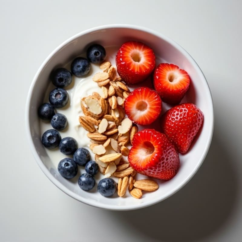 Protein-Packed Greek Yogurt Bowl with Fresh Berries and Crunchy Toasted Nuts