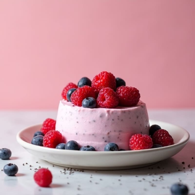 Greek Yogurt Protein Mousse with Mixed Berries