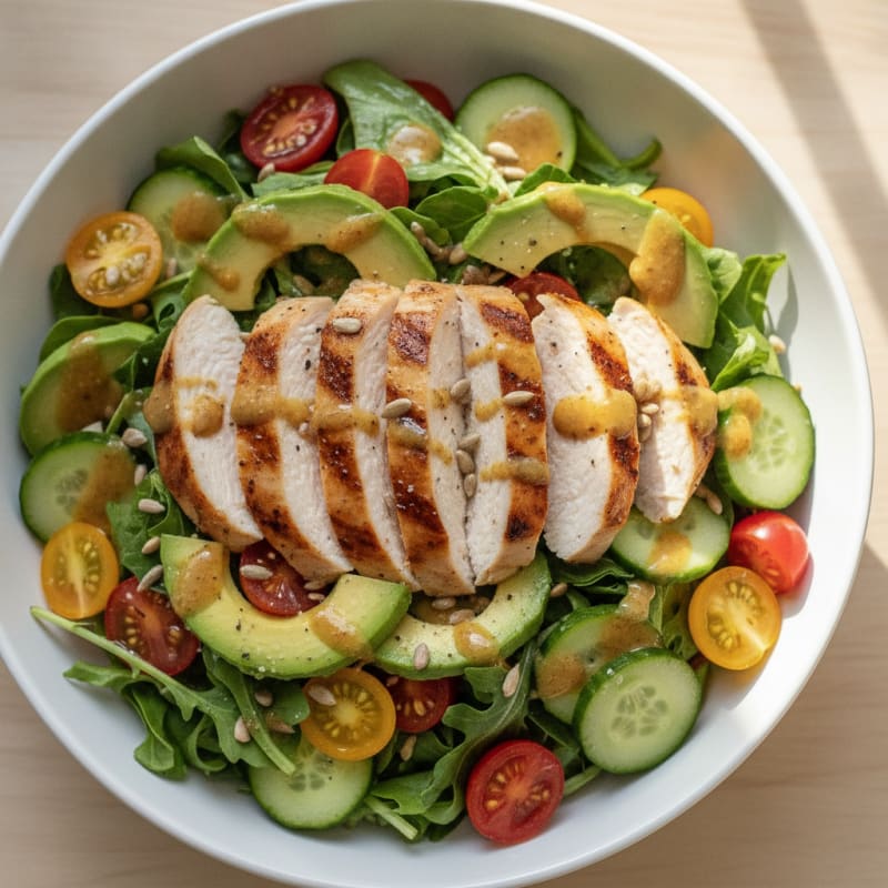 Vibrant Garden Green Salad with Honey Vinaigrette