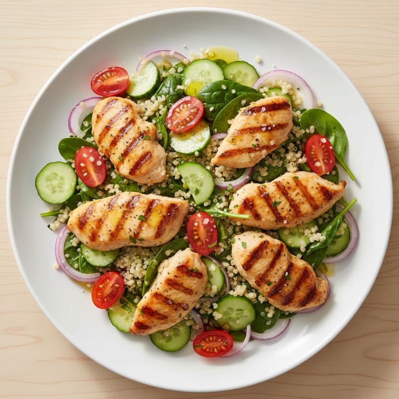 Lemon Herb Chicken and Quinoa Salad