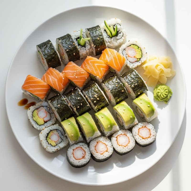Assorted Fresh Sushi Rolls