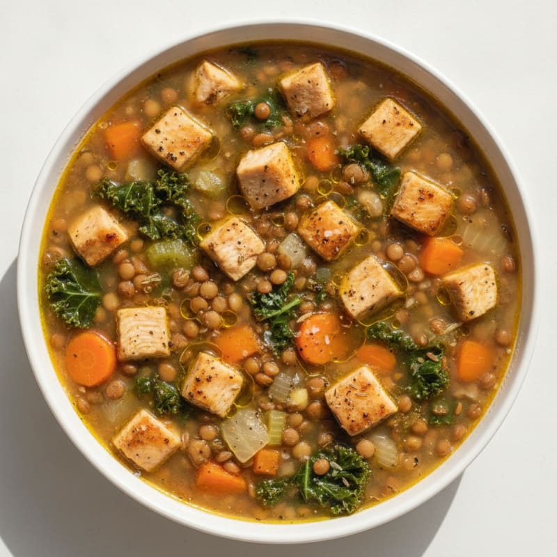 Hearty Lentil and Vegetable Protein Soup
