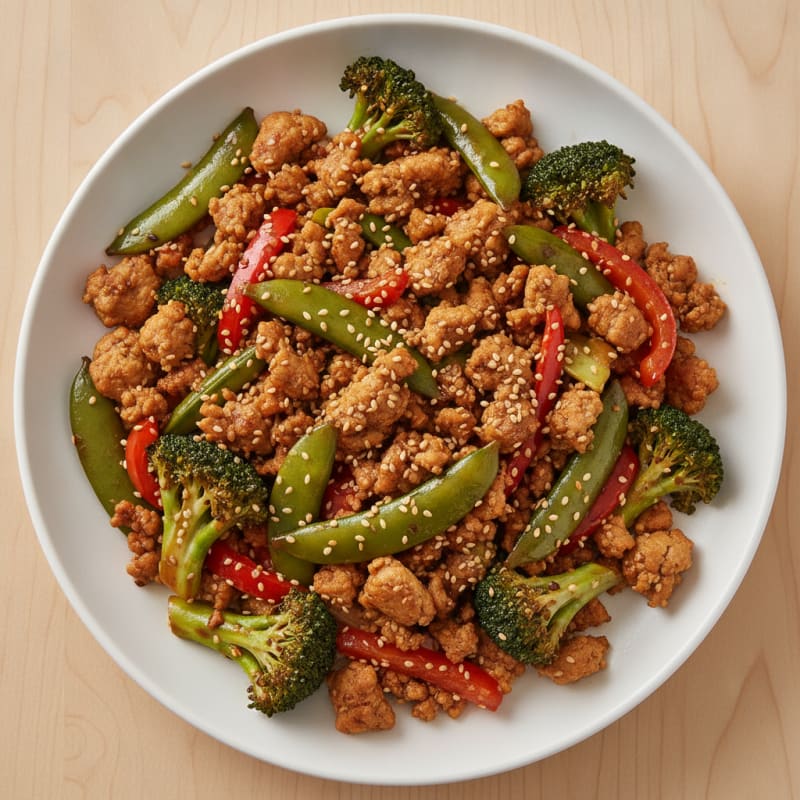 Ground Chicken and Vegetable Stir-Fry
