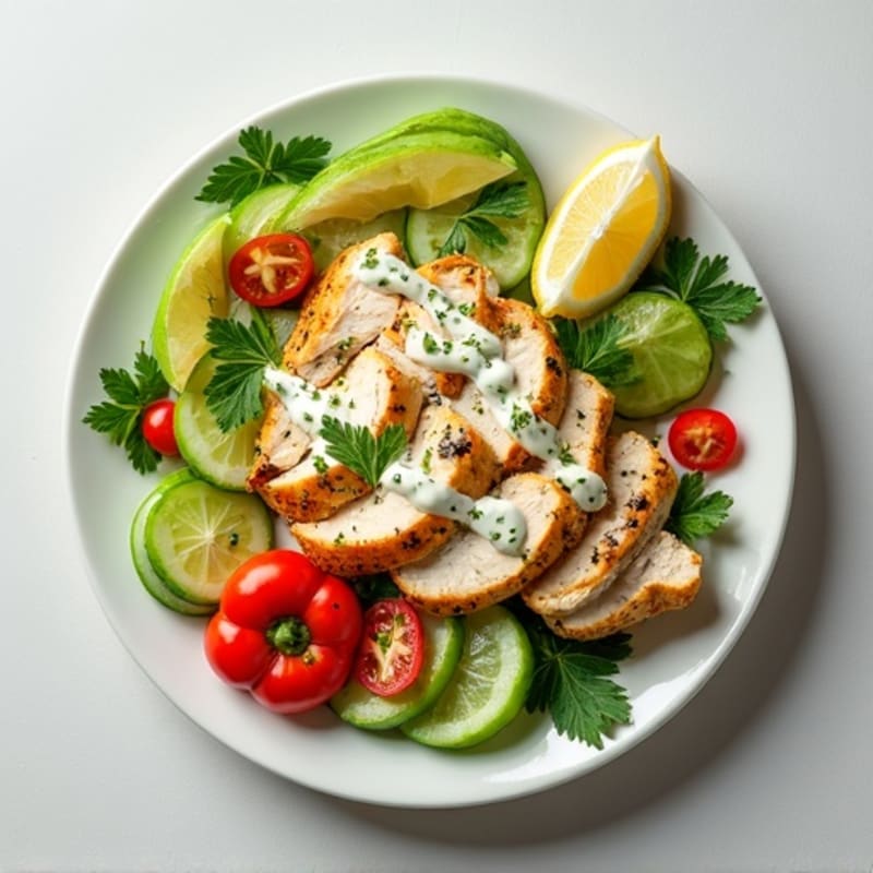 Creamy Lemon-Herb Chicken Salad with Crisp Vegetables