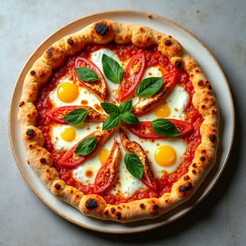Cauliflower Crust Margherita Pizza with Fresh Basil