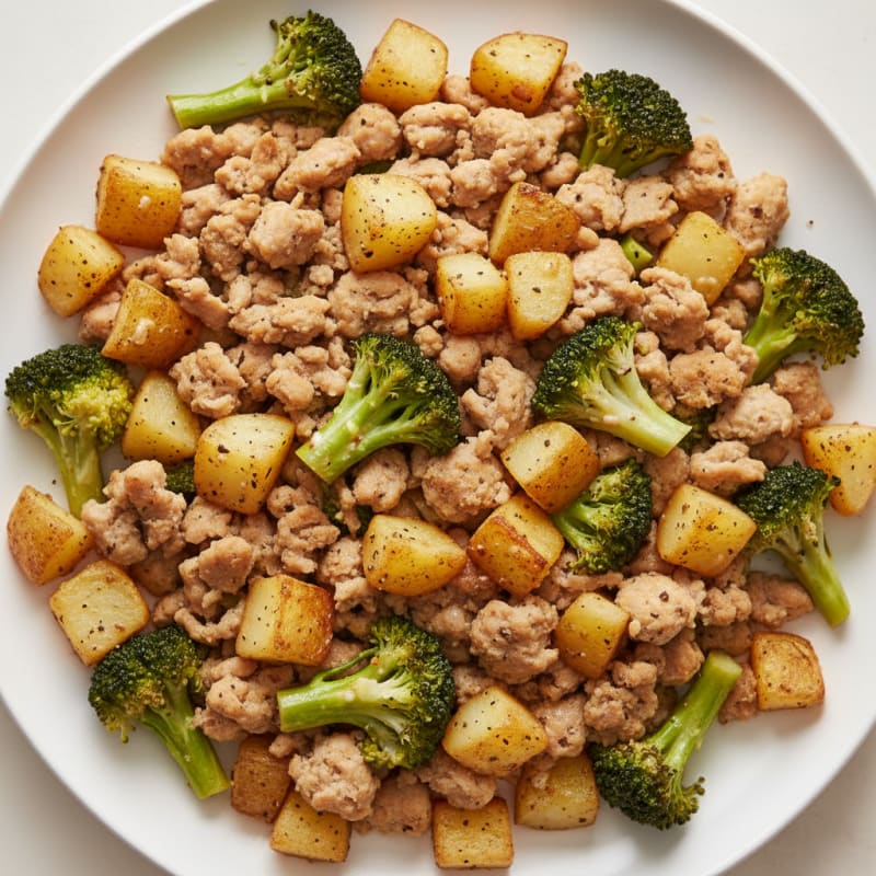 Ground Chicken and Broccoli Bake