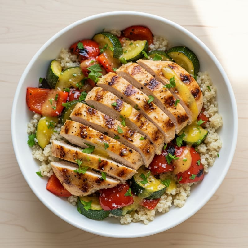 Grilled Chicken and Veggie Power Bowl