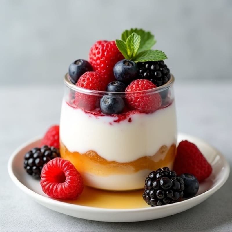 Cottage Cheese Protein Parfait with Mixed Berries