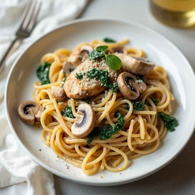Creamy Garlic Truffle Mushroom Pasta