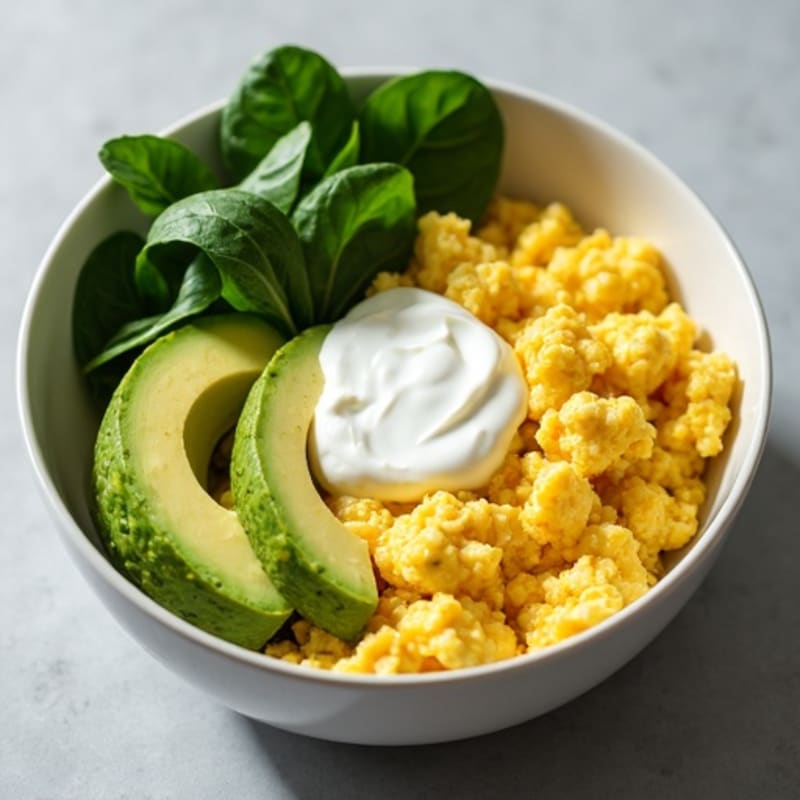 Creamy Avocado and Scrambled Egg Bowl