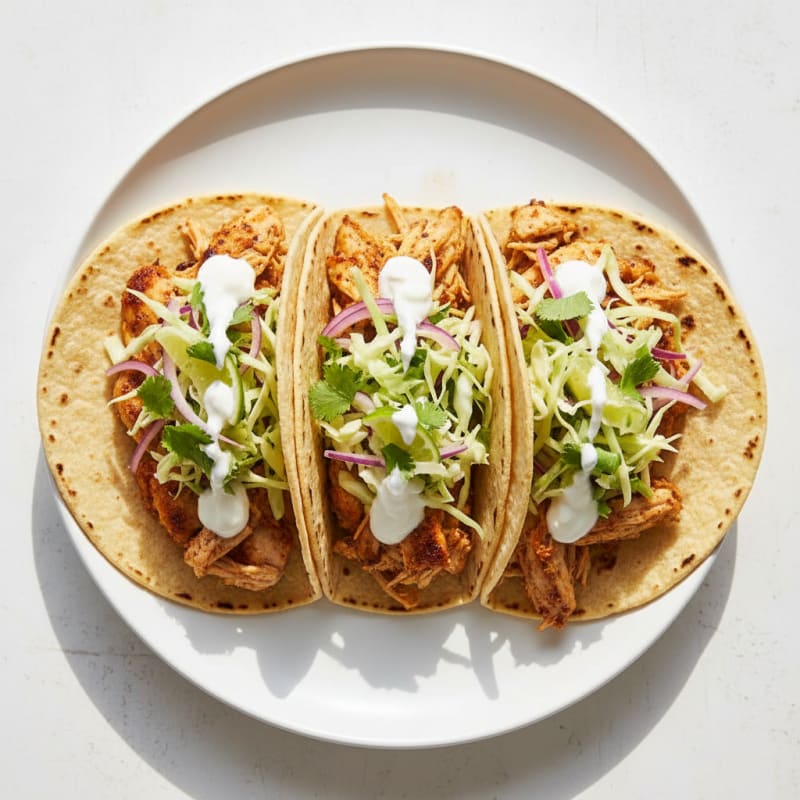 Crispy Chipotle Chicken Tacos with Zesty Slaw