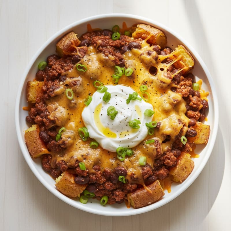 Crispy Chili-Cheese Potato Skins