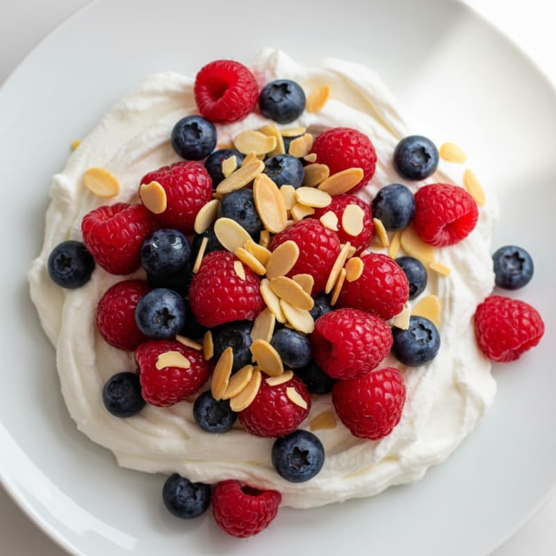 Greek Yogurt Protein Mousse with Mixed Berries