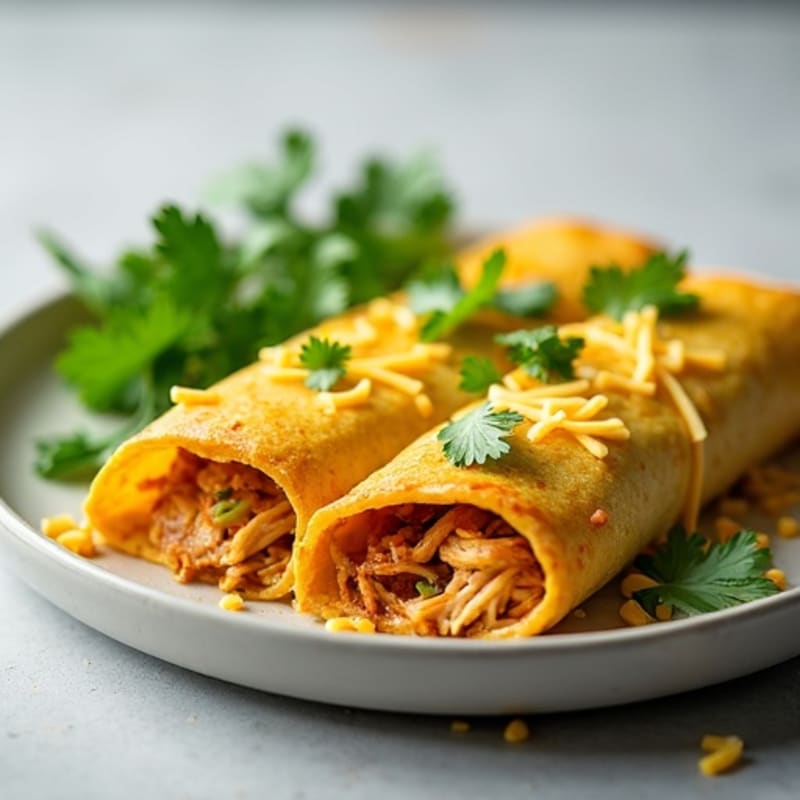 Salsa Verde Shredded Chicken Enchiladas