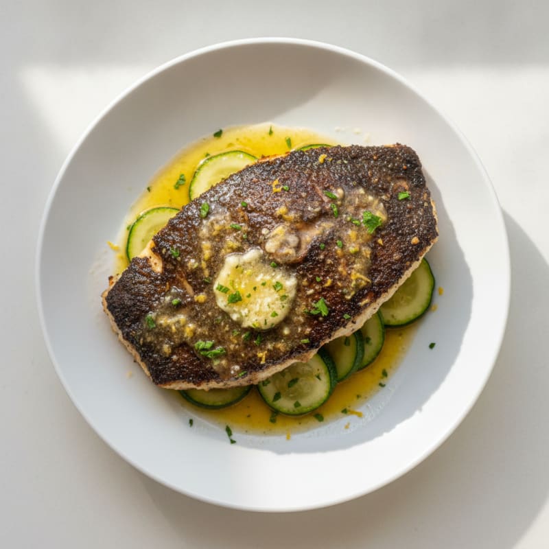 Blackened Catfish with Lemon-Herb Butter