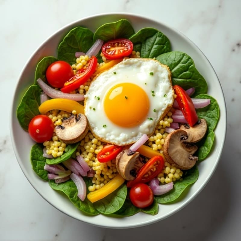 Protein-Packed Veggie and Egg White Scramble Bowl