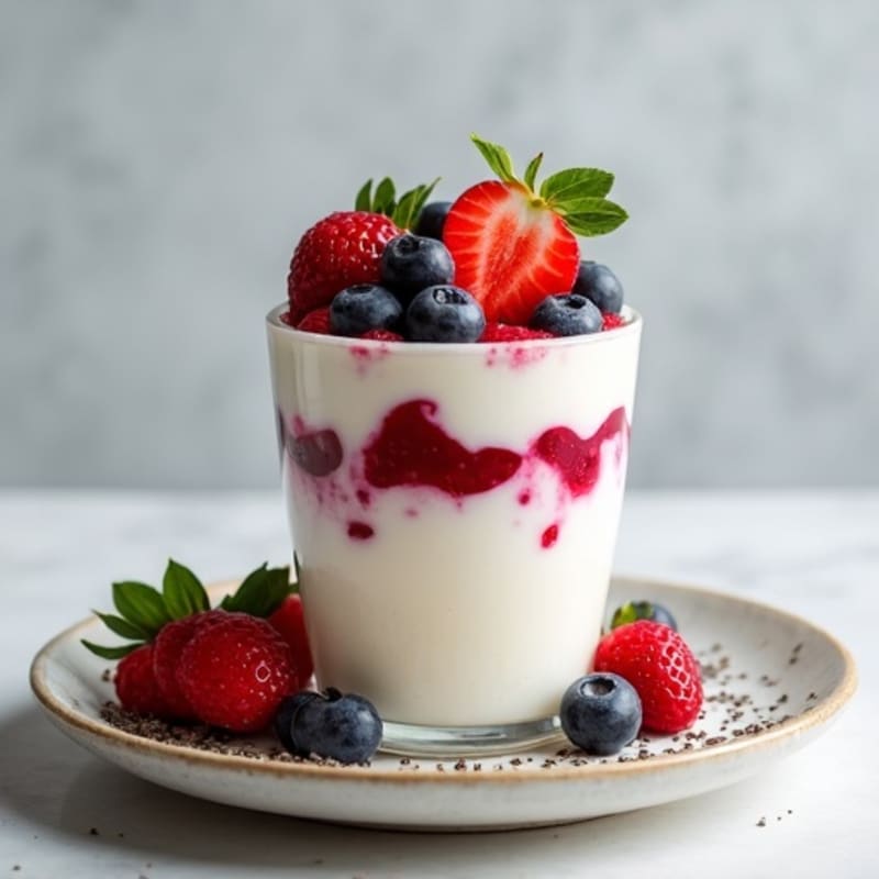 Greek Yogurt Protein Parfait with Mixed Berries