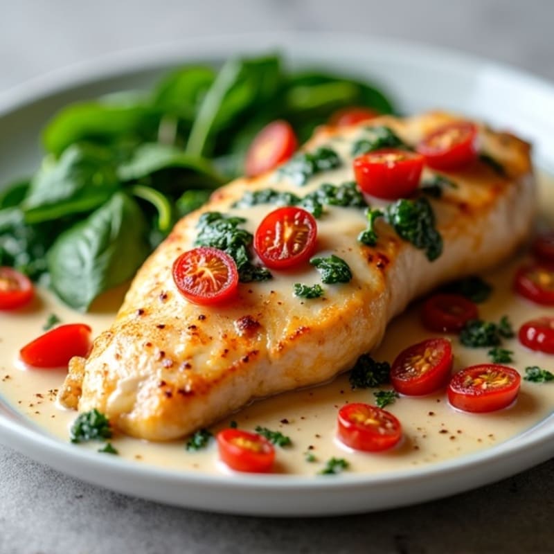 Creamy Sun-Dried Tomato Chicken with Spinach
