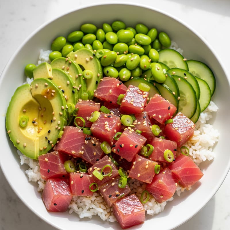 Zesty Hawaiian Tuna Poke Bowl
