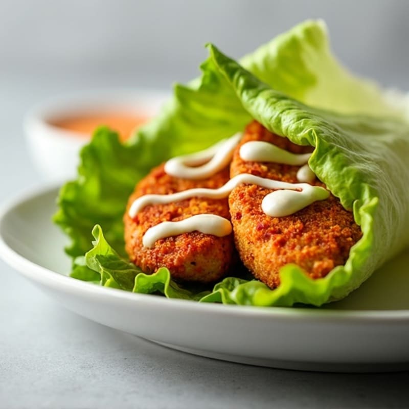 Crispy Buffalo Ranch Chicken Lettuce Wrap