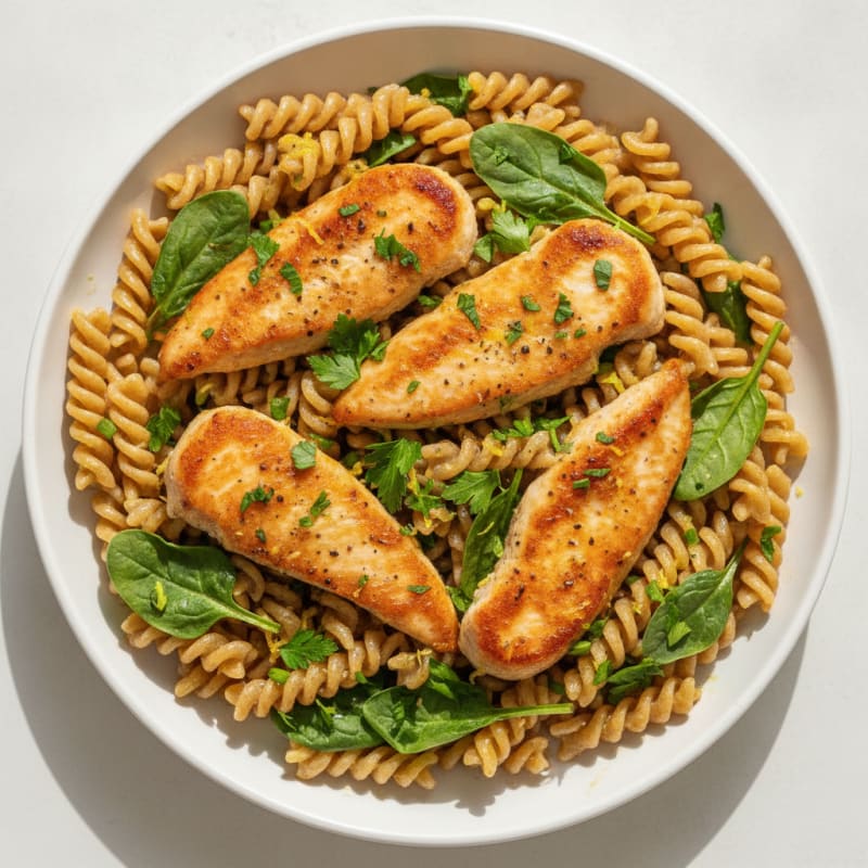 Lemon-Herb Chicken with Gluten-Free Pasta