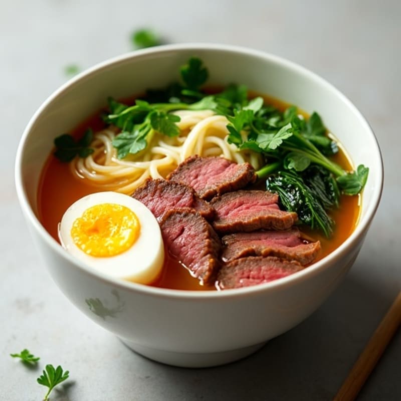 Ginger-Lemongrass Beef Rice Noodle Soup