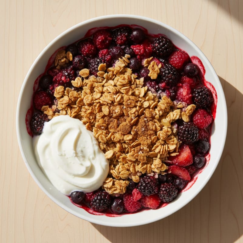 Berry Crumble with Oat Topping