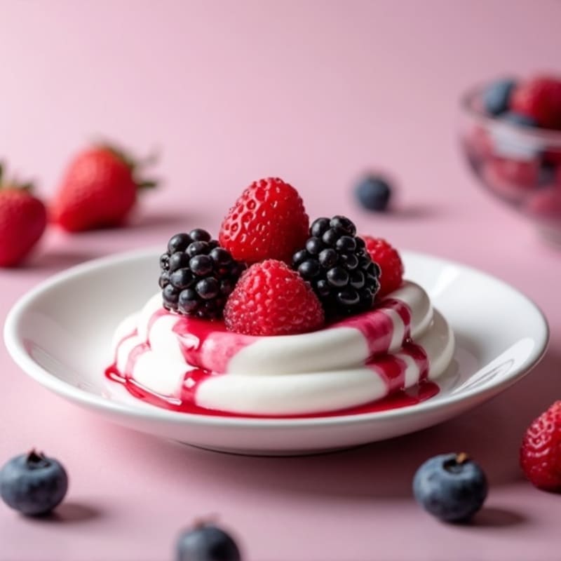 Silky Greek Yogurt Protein Mousse with Mixed Berries