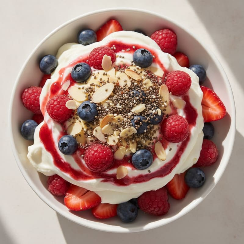 Creamy Greek Yogurt Protein Parfait with Mixed Berries