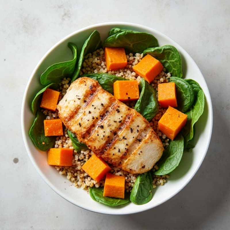 Protein-Packed Quinoa Bowl with Grilled Chicken and Sweet Potato