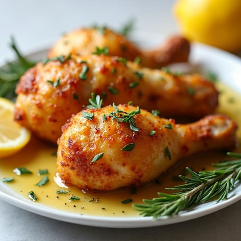 Crispy Baked Lemon Herb Chicken Drumsticks