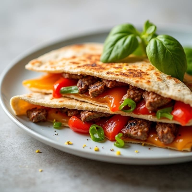 Grilled Steak and Bell Pepper Quesadillas