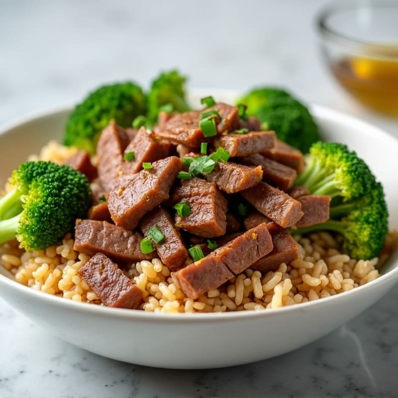 Ginger-Garlic Beef and Broccoli Rice Bowl
