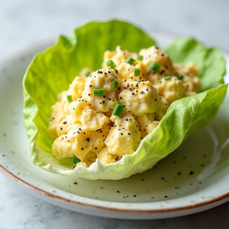 Creamy Egg Salad Lettuce Wraps