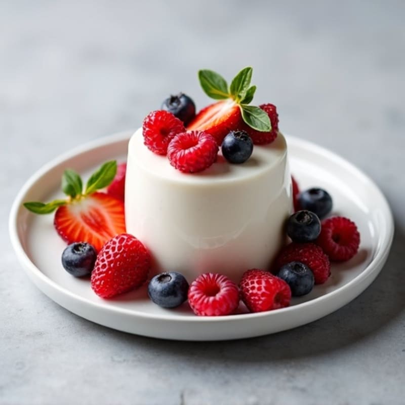 Greek Yogurt Protein Mousse with Berries