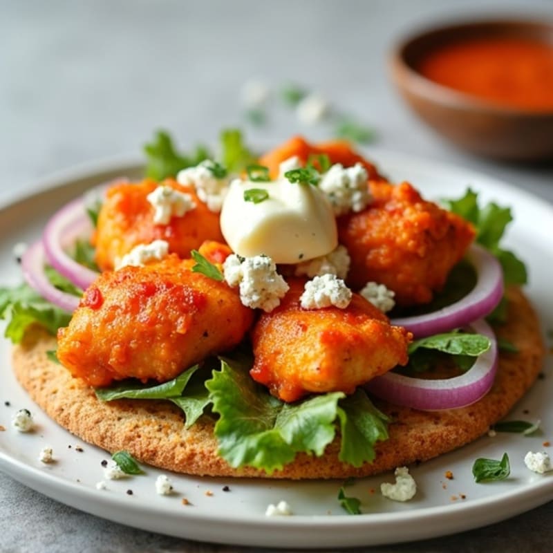 Crispy Buffalo Chicken Flatbread
