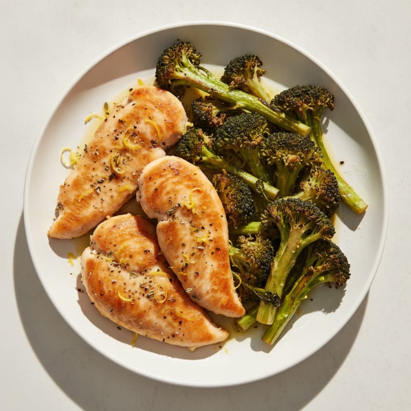 Lemon-Herb Chicken with Roasted Broccoli