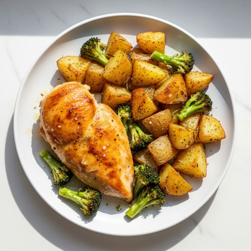 Crispy Roasted Chicken and Potatoes