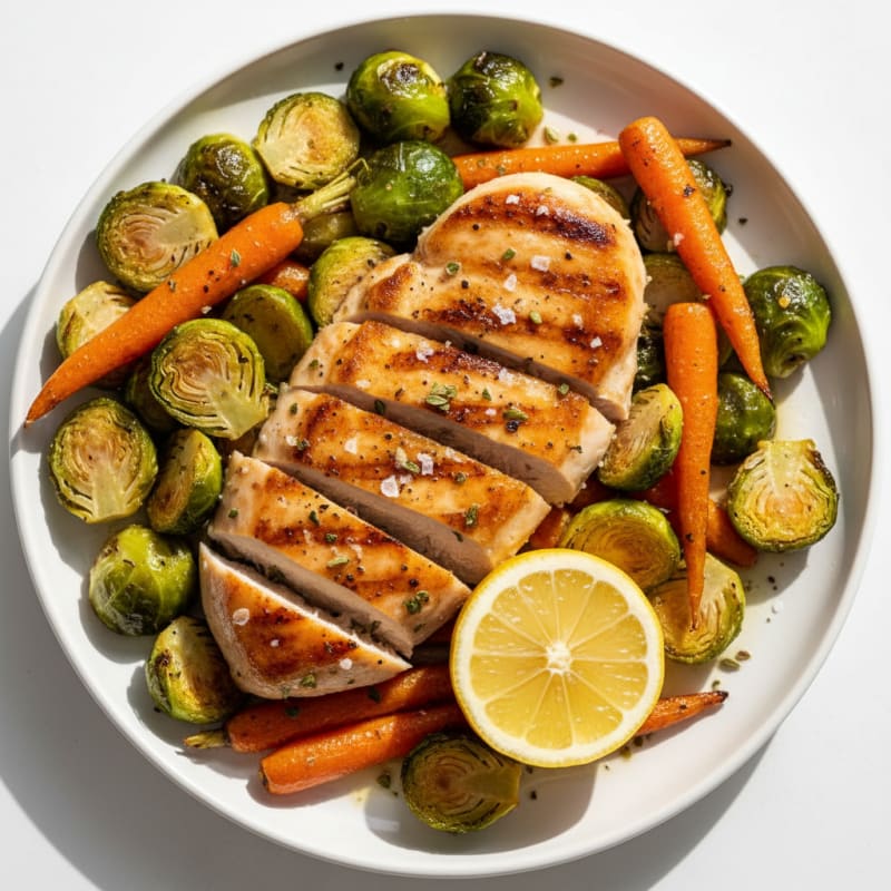 Pan-Seared Chicken with Roasted Vegetables