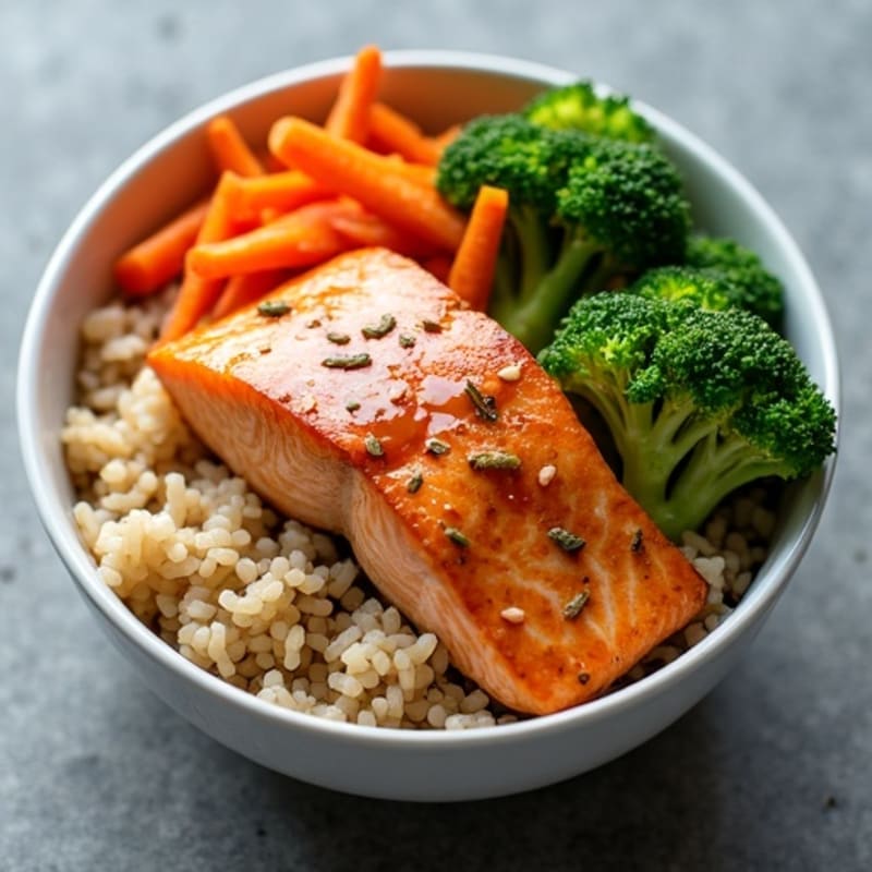 Fresh Sesame Ginger Salmon Rice Bowl