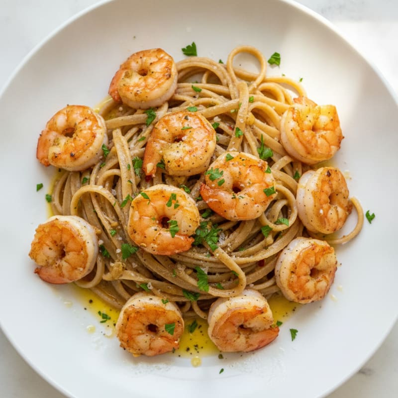 Garlic Butter Shrimp Scampi with Linguine