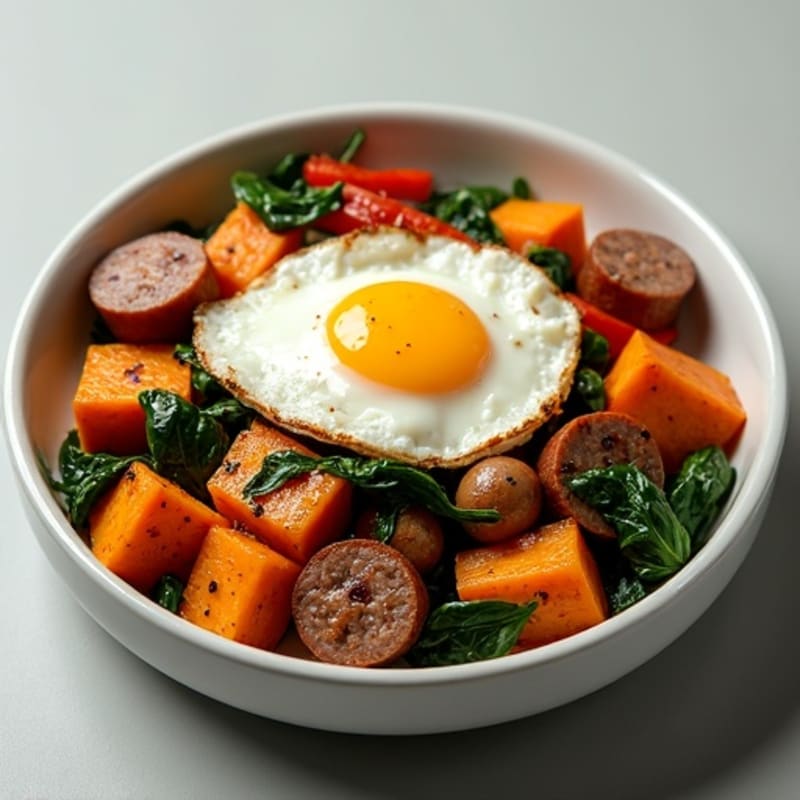 Herb-Roasted Sausage and Sweet Potato Skillet