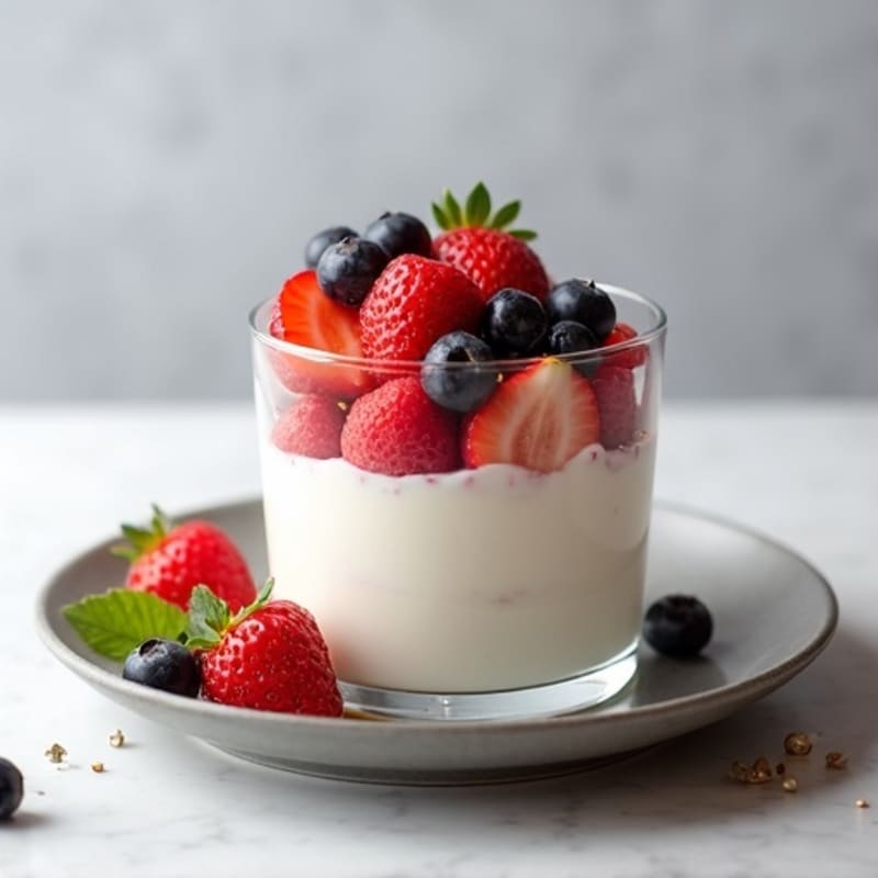Silky Greek Yogurt Protein Mousse with Berries