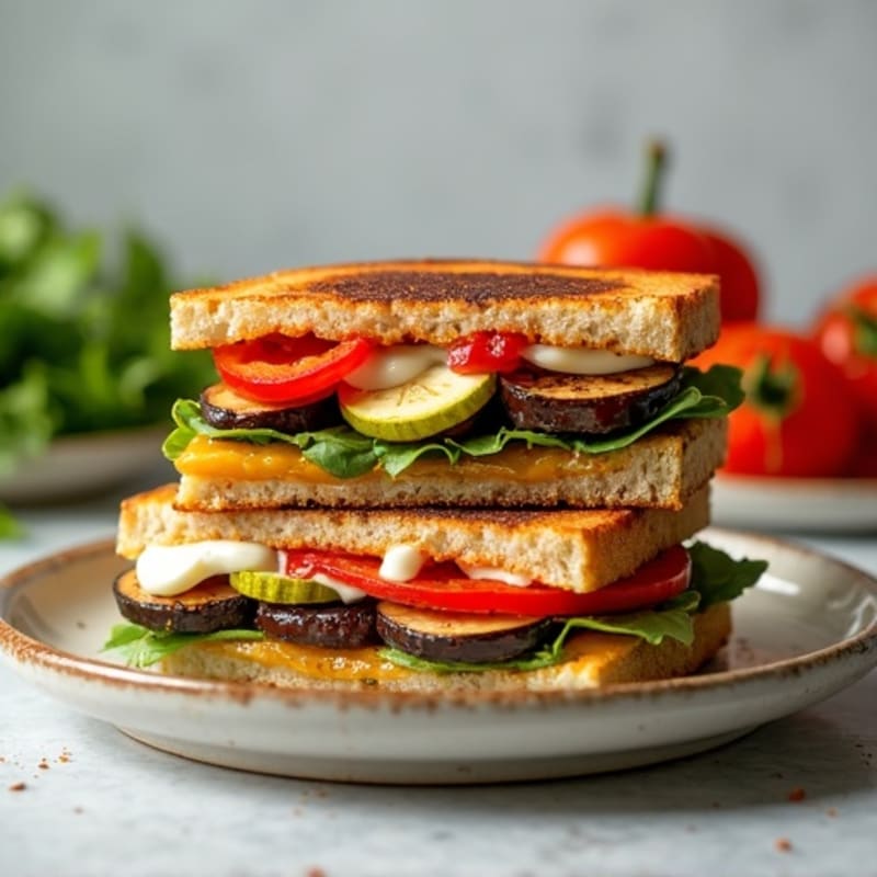 Crispy Roasted Vegetable Panini