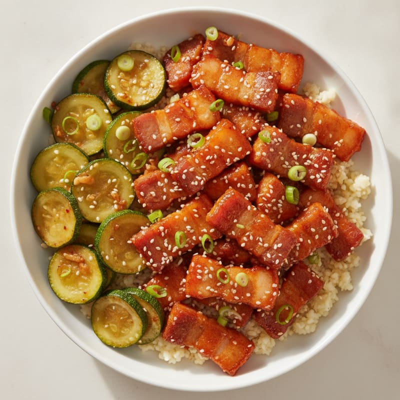 Spicy Gochujang Pork Belly Bowl