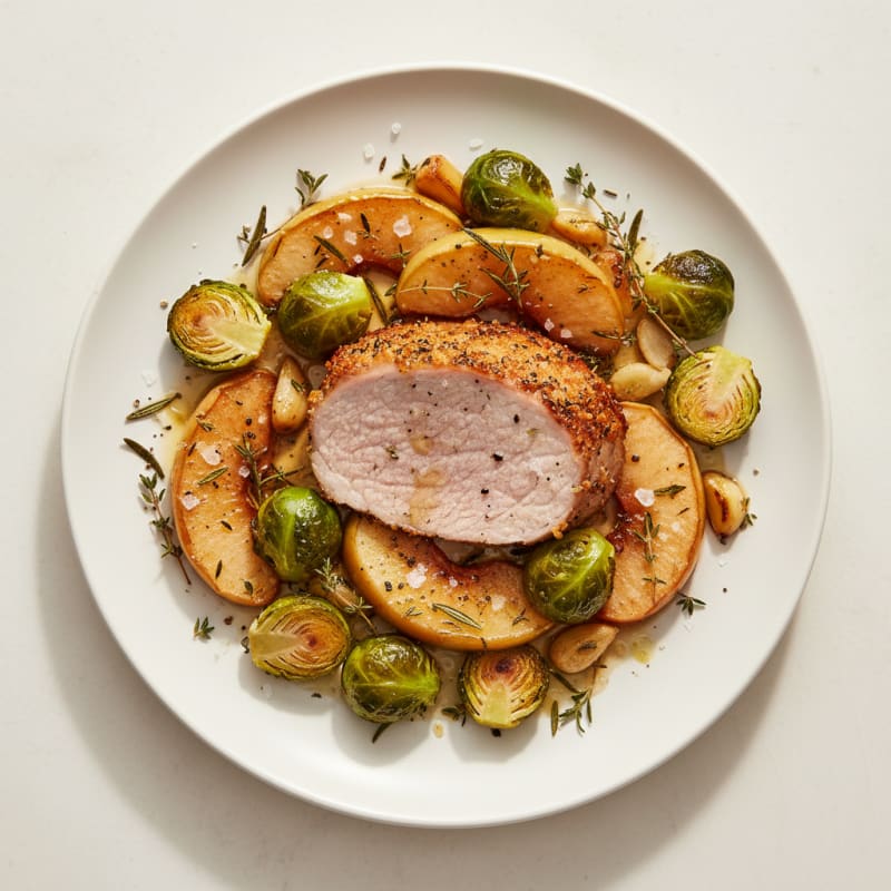 Herb-Roasted Pork Tenderloin with Apples