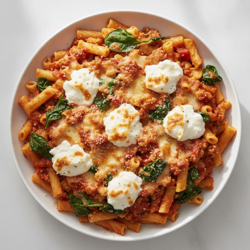 Classic Baked Ziti with Ricotta