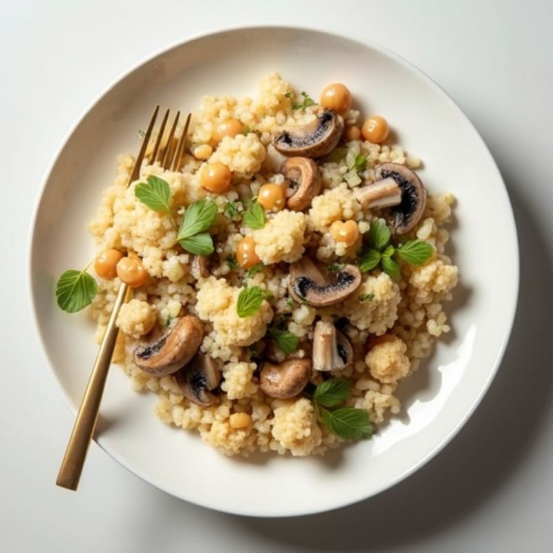 Creamy Cauliflower Mushroom Risotto